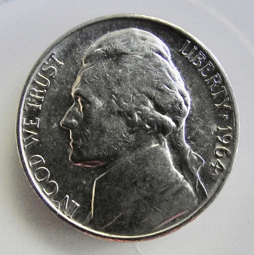 Extremely RARE!! 1964 D Jefferson Nickel - Error Coin Fine Condition - Picture 3 of 7