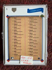 1991  Upper Deck Star Rookie Checklist Set of 26 Conine Williams Karros Vaughn +