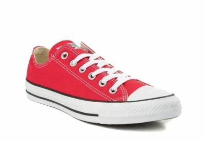 Converse All Star OX Chuck Taylor Women & Mens Canvas Trainers - Red