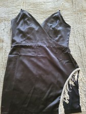Black dress with silver Dazzle strings along one thigh size extra large, Sexy!!!