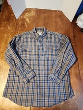 Vtg Y2K Carhartt Men's Relaxed Fit Plaid Long Sleeve Button Down Shirt Sz Large