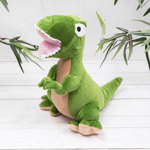 Soft Green / Brown Dinosaur T Rex Large Fabric Childrens Baby Door Stop Stopper - Picture 8 of 9