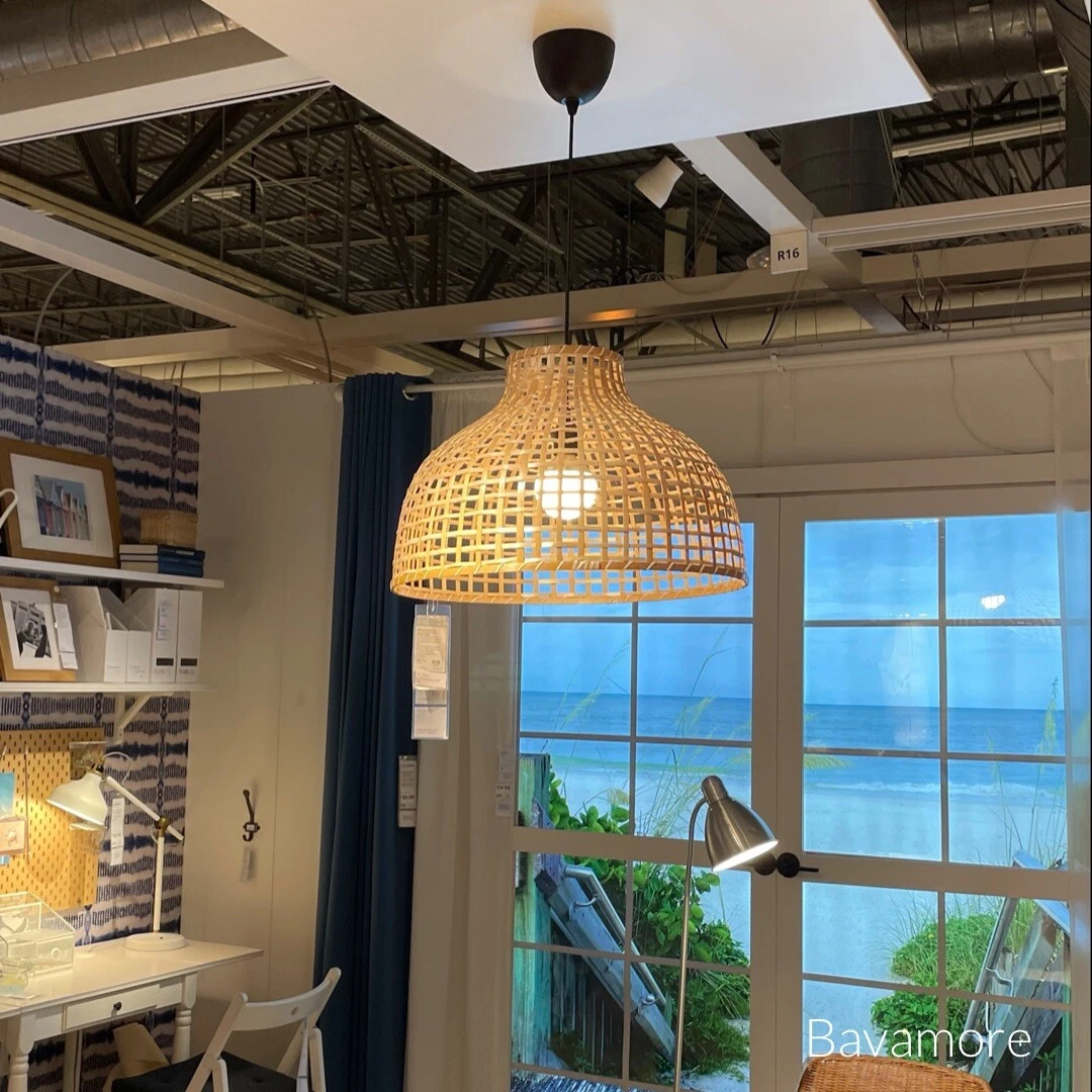 ikea GOTTORP Pendant lamp shade bamboo 22x15