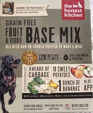 the honest kitchen grain free dog food base mix fruit & veggie