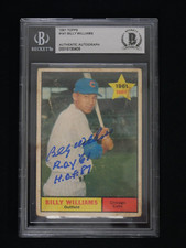 BILLY WILLIAM SIGNED 1961 TOPPS #141  RC 