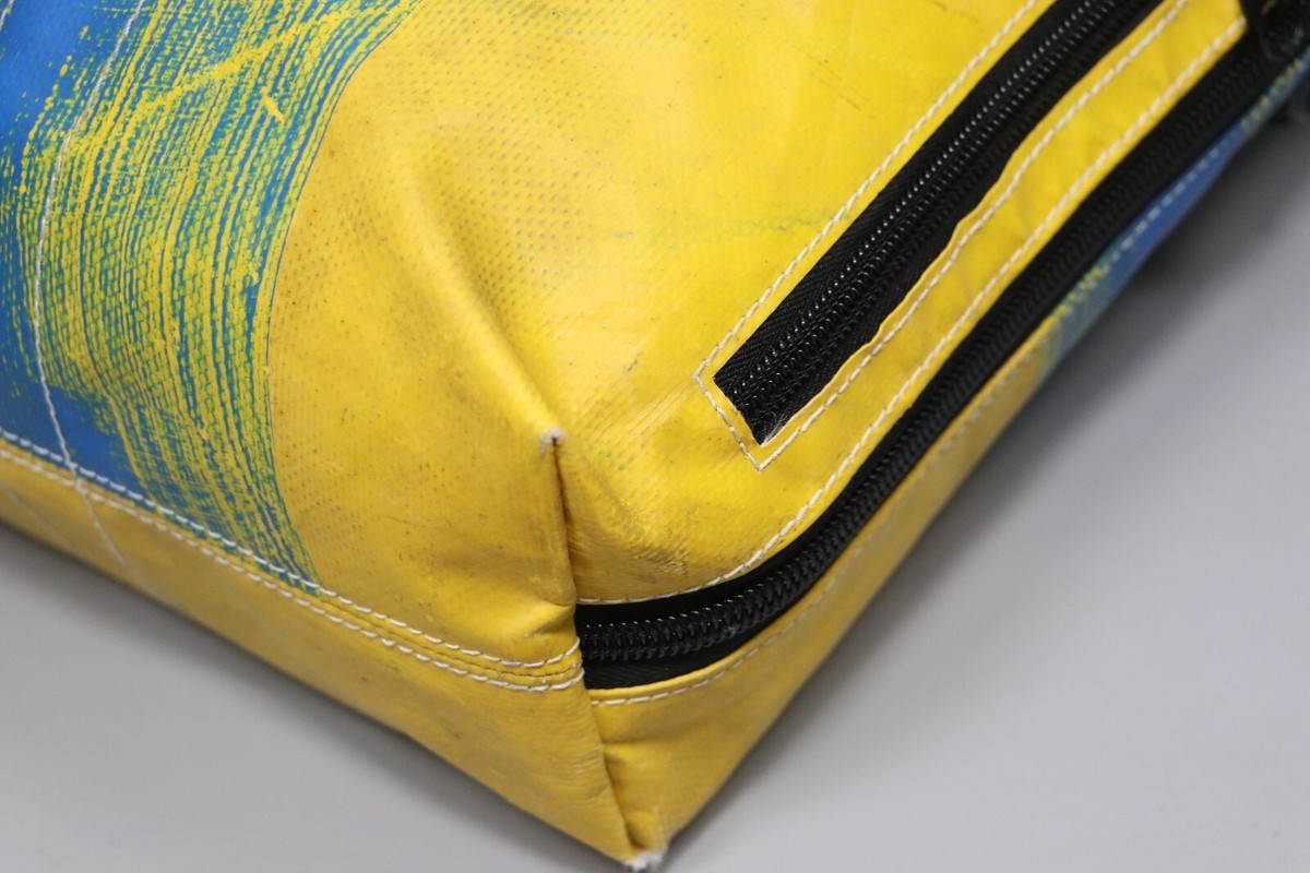 FREITAG F77 BEN Recycled Blue/Yellow PVC Crossbody Messenger
