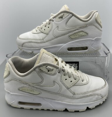 Nike Grade School Air Max 90 833412-100 White Running Shoes Sneakers Size 5.5Y