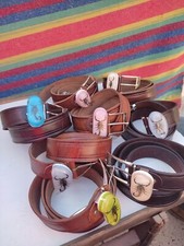 Unleash Your Style with this leather Belt Adorned by a Striking Resin Scorpion