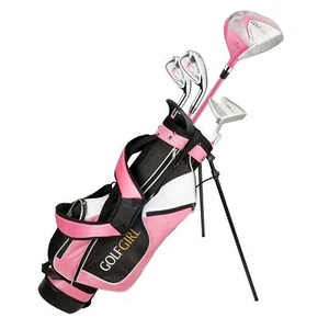 Golf Girl Junior Jeu de golf pour filles V3 avec des clubs roses et un sac, main droite