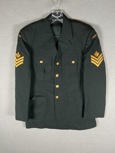 1969 Men's Service Dress Canadian Military Overcoat Greatcoat Sergeant Size N6