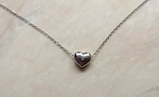 Necklace with heart pendant, Stainless steel