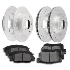 Front & Rear Brake Rotors + Pads for 2002 2003 2004 2005 2006 Acura RSX and Base