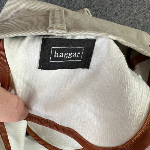 NWT Haggar Classic Khaki Chino Pants Mens Size 34X32 Beige Pleated - 第 4/12 張圖片
