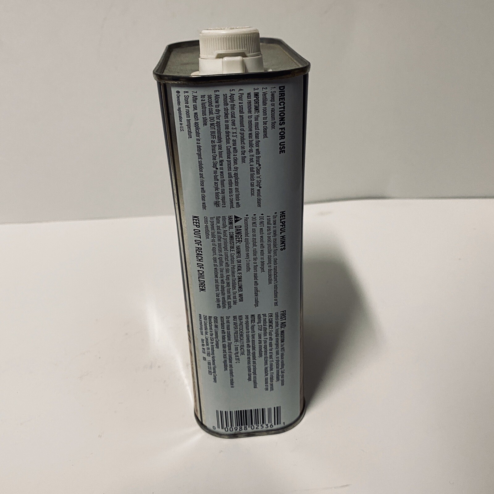 Bruce Hardwood Floors Wax One Step No Buff Wax Acrylic Finish 32 fl oz