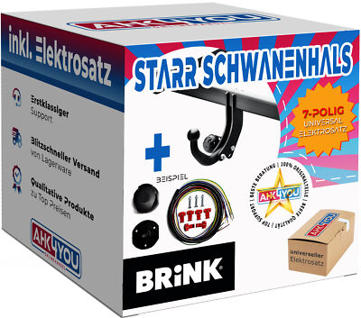 BRINK ANHÄNGERKUPPLUNG für Seat Arosa 97-04 AHK starr + 7-polig E-Satz ABE