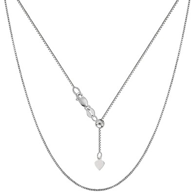 Italienische 925 Sterlingsilber 1 mm Box verstellbar Bolo 14-24 Zoll Kette Halskette