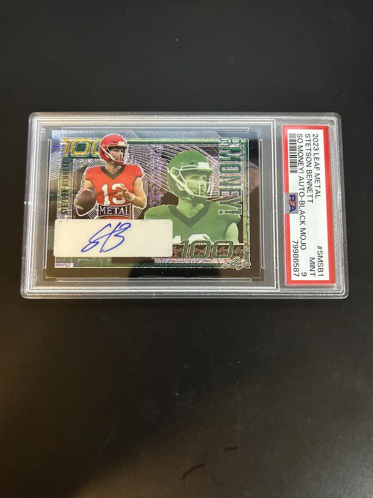 Stetson Bennett Leaf Metal So Money! Autographs #SMSB1 Black Mojo