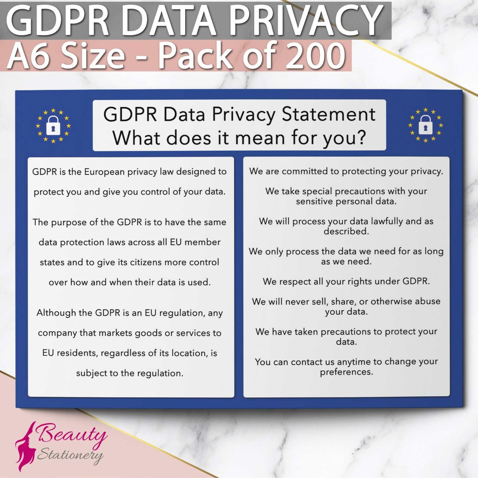 GDPR Compliant Client Record Card NEW - PREMIUM Consultation Beauty Nail A6 x200