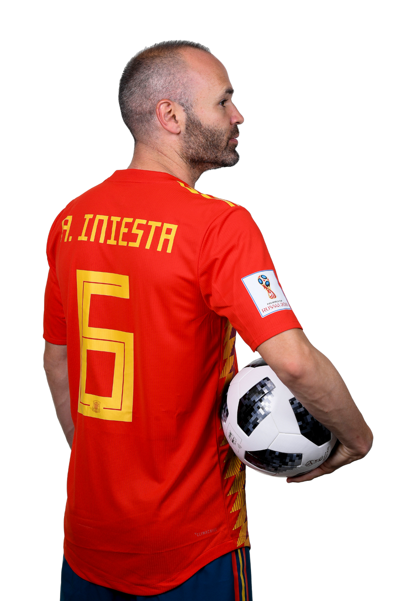 SPAIN jersey 2018 #6 A. INIESTA World Cup vs Russia | eBay
