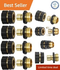 Compact 3/4 Inch Quick Connectors for Garden Hoses - Heavy Duty and Reliable