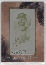 2018 Allen & Ginter Mini Framed Printing Plate Yellow 1/1 Dustin Fowler #311 4f5