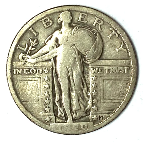 1920 25c Standing Liberty Silver Quarter Philadelphia