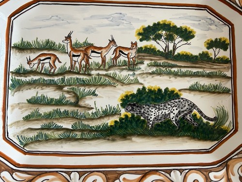 *Rare* CE Corey “safari” Platter Plate 18” EXCELLENT Portugal Pottery - Picture 2 of 9