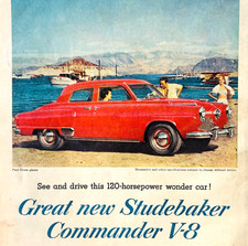 1951 Studebaker Commander V8 Advertisement Vintage Automobilia 120 Hp Dwx11d 1951 Studebaker Commander V8 Advertisement Vintage Automobilia 120 Hp Dwx11d