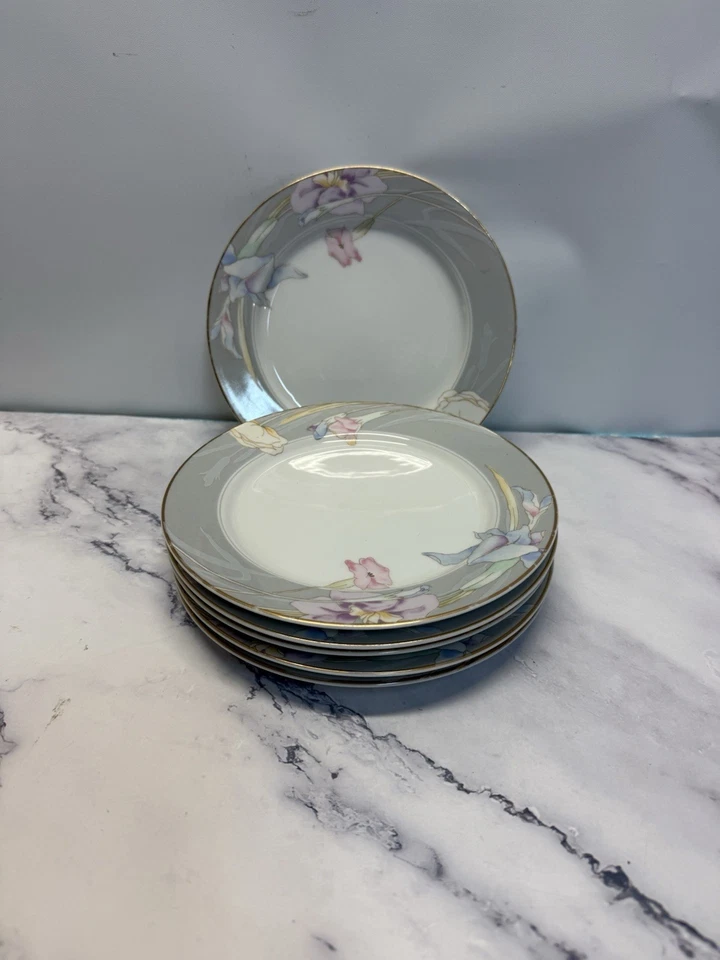 Mikasa Charisma Gray L 9049  6 Salad/ Dessert Plates Fine China Made In Japan - Image 2 of 3