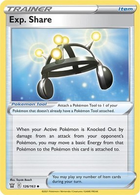 POKEMON SWORD & SHIELD BATTLE STYLES EXP. SHARE 126/163 NM/MINT PACK FRESH