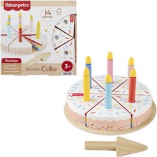 Fisher Price - Wooden Cake 14-Piece Set New Toy Wood