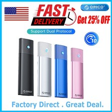ORICO M.2 NVMe SATA SSD Enclosure 10Gbps NVME 5Gbps NGFF SATA SSD Tool-Free UASP