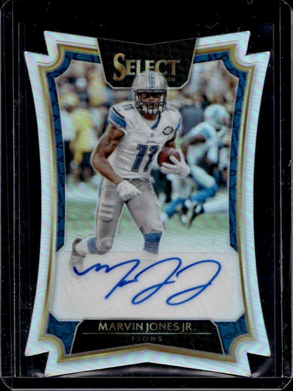 2016 Panini Select Marvin Jones Jr. Die Cut Auto Autograph Prizm #/49 Lions