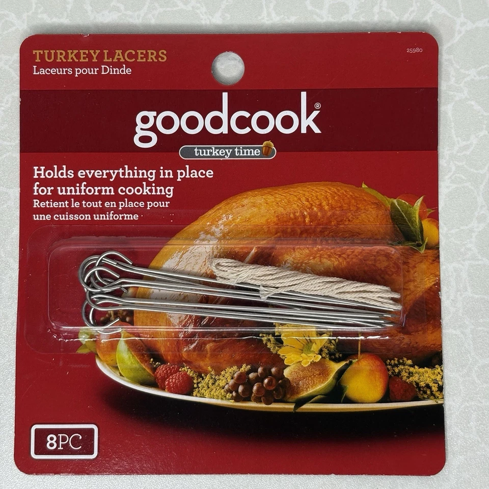 GoodCook Turkey Lacers 2 Pack 16 Pc Poultry Pins & String for Roasting Cooking - Image 3 of 3