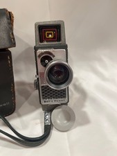 Vintage Bell Howell 8mm Film Model 319 Movie Camera with Leather Carry case
