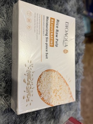 BIOAQUA Rice Raw Pulp Moisturizing Rejuvenating SPF50 PA+++ 6pc Set 120ml
