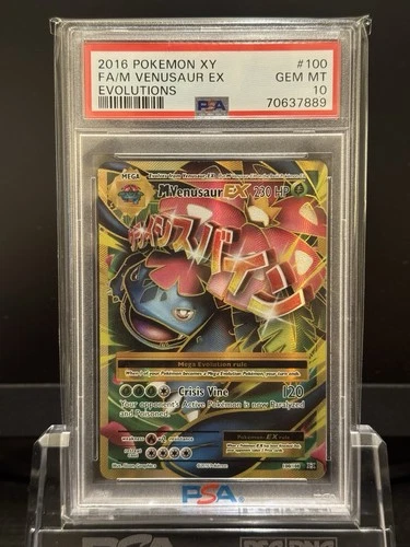 M Venusaur EX (Full Art) 100/108 Evolutions Holo - PSA 10