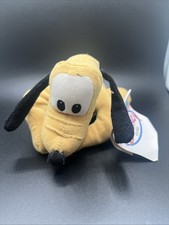 Vintage The Disney Store Mini Bean Bag Plush - PLUTO 8"...NEW with Mint Tags
