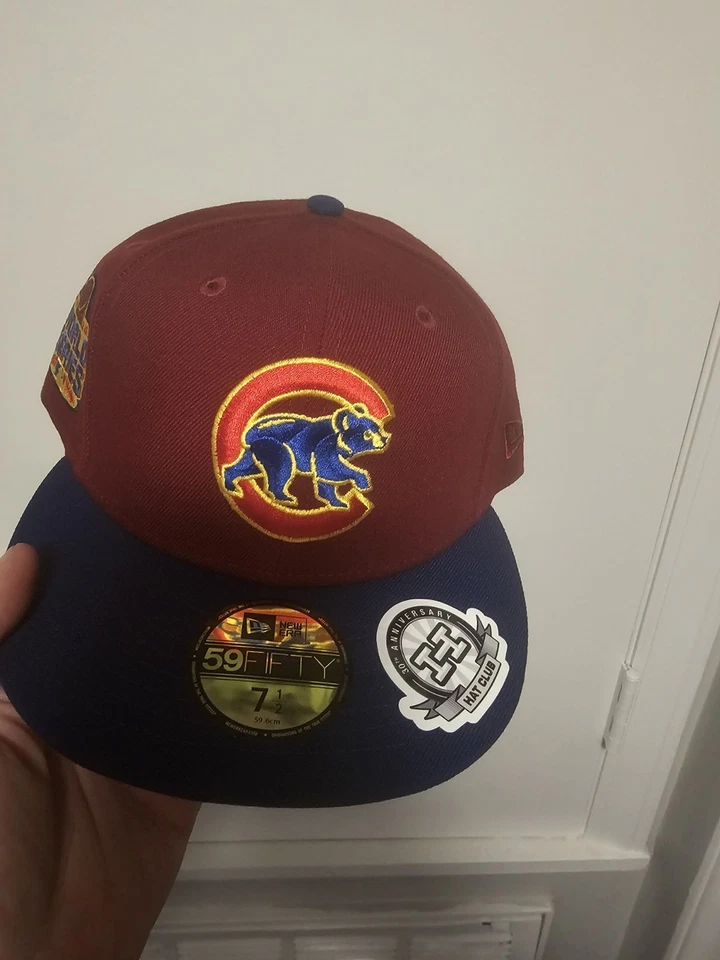 Sombrero de los Chicago Cubs 7 1/2 Sombrero Club Sangría Nuevo Foto 2 de 4