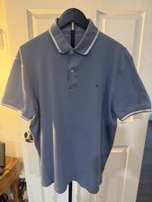 Tommy Hilfiger Polo Shirt - Large Blue Cotton