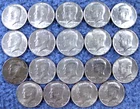CIRCULATED LOT OF 19 1974 KENNEDY HALF-DOLLAR COINS! *NICE, RARE, DISCONTINUED*