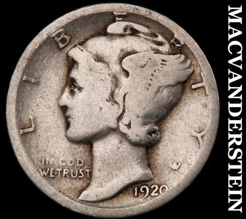 1920-D Mercury Dime- Silver- Scarce Better Date No Reserve #J4726