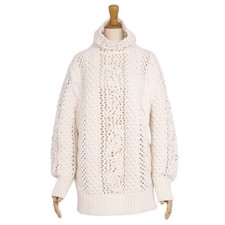 CHRISTIAN DIOR Wool Pullover Sweater Bee Embroidery White Size I40 2022