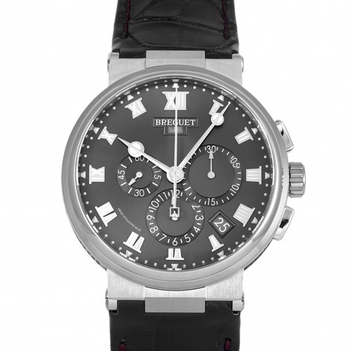 Breguet Marine 5527TI / G2 / 9WV Titanium Leather 42.0mm Gray ...