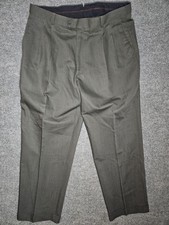 Louis Raphael Luxe Mens Pants 38 X 30 Pleated Wool Polyester Blend Brownish Gray