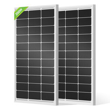 2Pcs 100 Watt Solar Panels Monocrystalline Solar Panel for 12V/24V Battery RV Ma