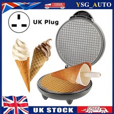 Waffle Cone and Bowl Maker 1200W Nonstick Ice Cream Cone Maker Machine for DIY