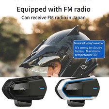 UK Motorcycle Intercom 50M Bluetooth Helmet Headset Motorbike Intercom FM