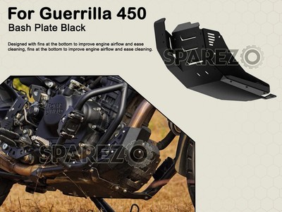 Passend für Royal Enfield Guerrilla 450 Bash Plate Sumpguard Schwarz