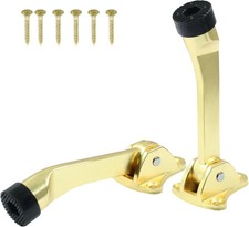 Kickdown Door Stopper 4 Inches - 2 Packs One Touch Adjustable Height Door Stop